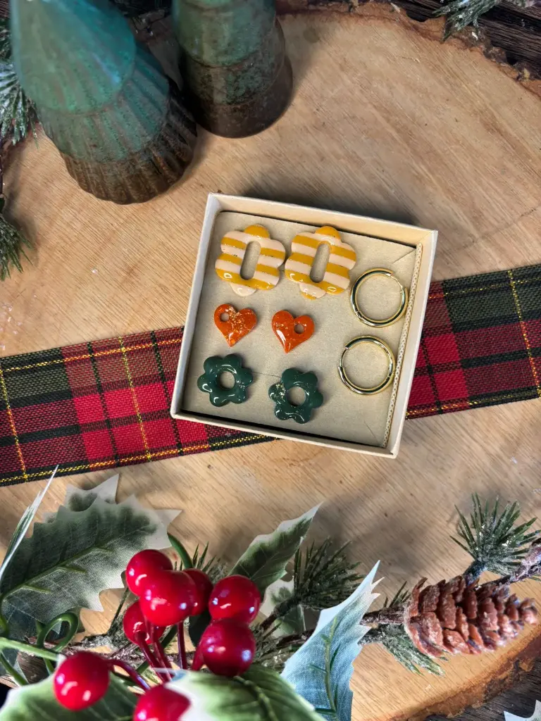 Coffret 3 paires + créoles ❄️❄️❄️ 