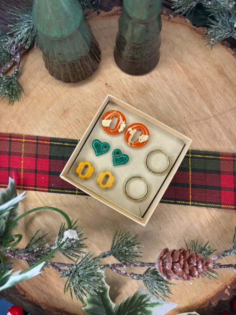 Coffret 3 paires + créoles ❄️❄️❄️ 